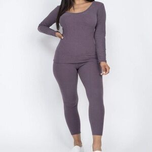 Women's Purple Leggings Set